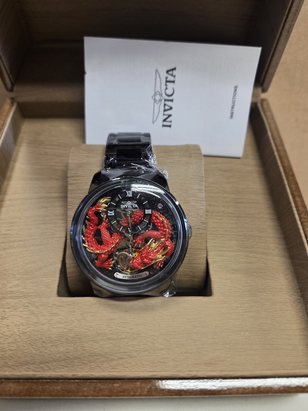 Invicta OBject D Art Hyper Automatic Dragon Reserve Skeleton Dial Watch #70555